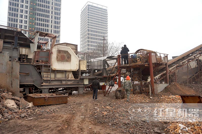 時產200噸建筑垃圾工地分類機器處理現場 時產200噸建筑垃圾工地分類機器處理現場