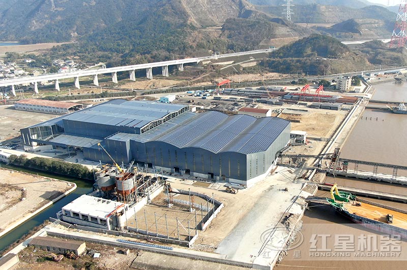 浙江舟山大型環保砂石生產線現場
