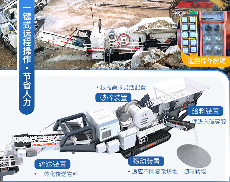 移動破碎機一臺設備就是一條生產線