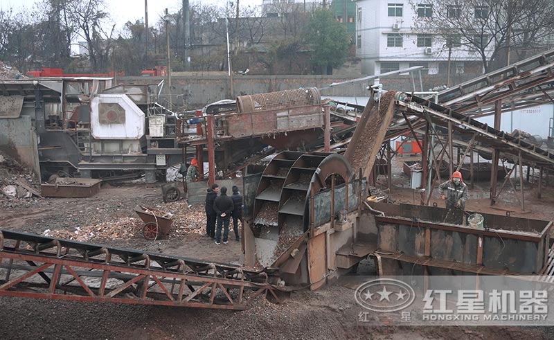 建筑垃圾處理設備加上洗砂機，效果更好