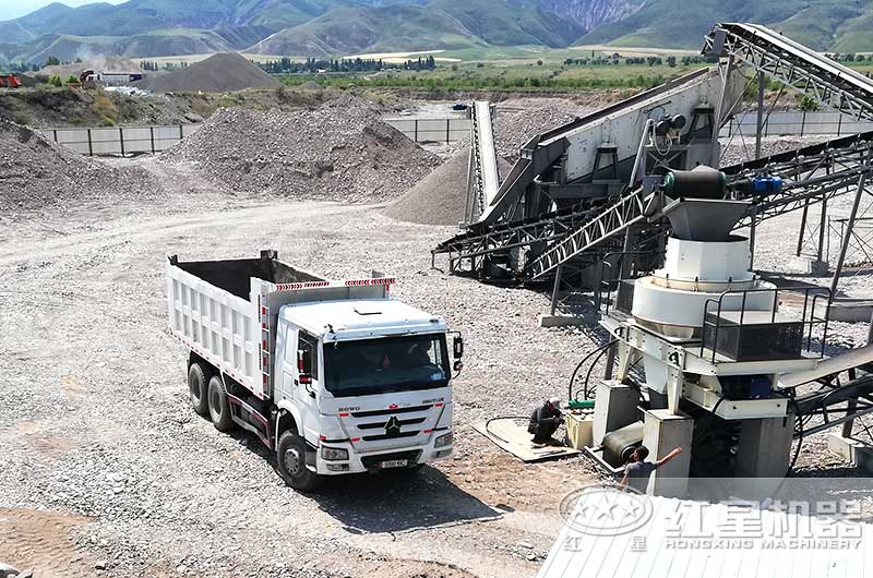 大產量碎石生產現場