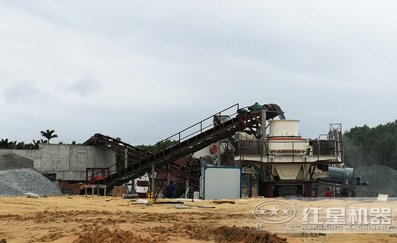 沖擊破砂石整形機現場