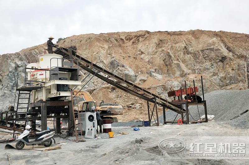 石頭制砂加工生產客戶現場 石頭制砂加工生產客戶現場