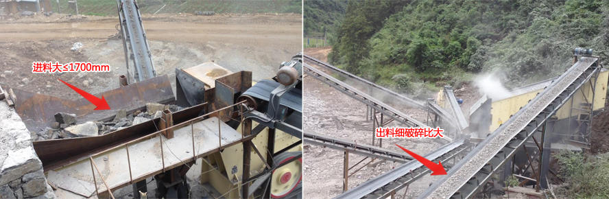 重錘式破碎機破碎比很大