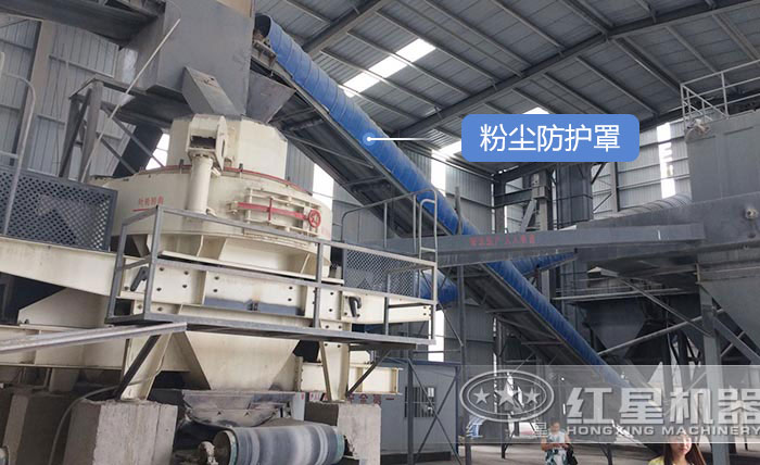 鵝卵石加工成砂子---制砂現場