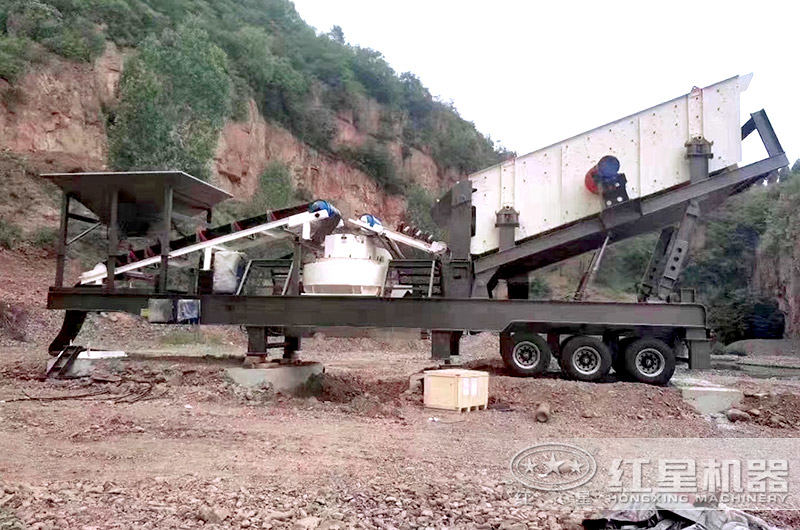 車載移動式制砂機，又叫移動打砂機（搭載VSI制砂機）